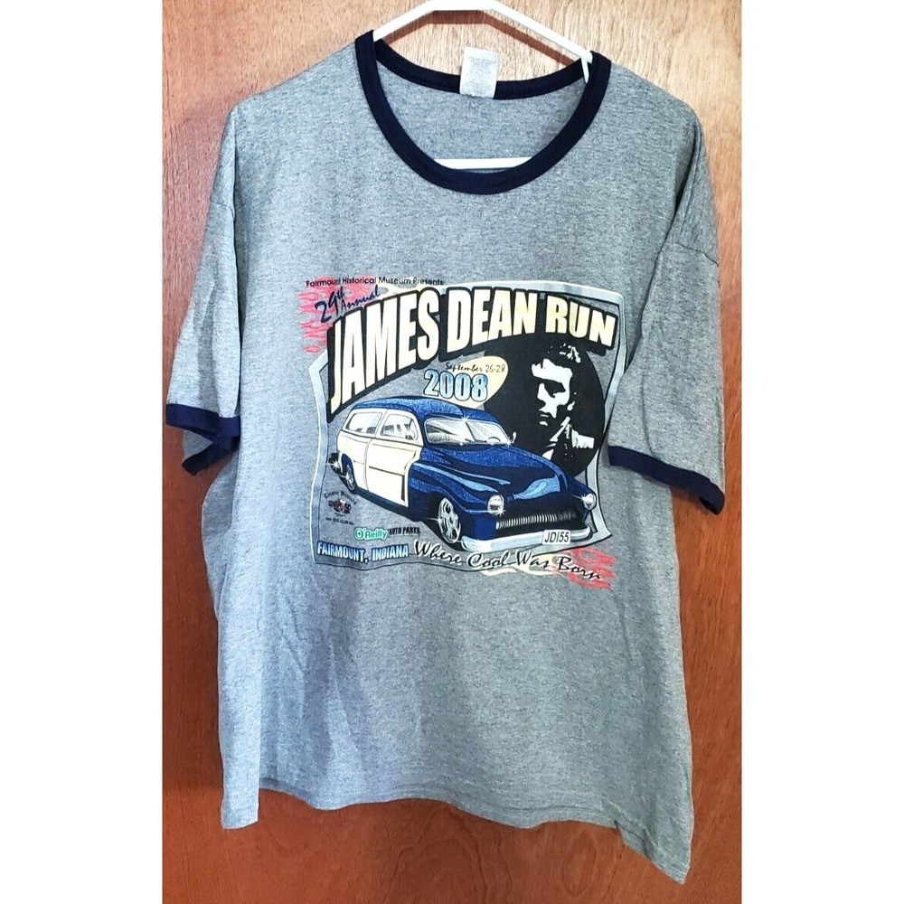 2008 James Dean TShirt SIZE XL Annual Car Show Fairmount Gray UNWORN